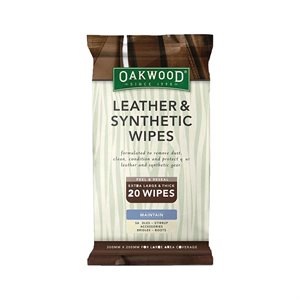 LINGETTES POUR CUIR ET SYNTHETIQUE OAKWOOD (20)