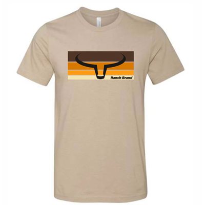 RANCH BRAND T-SHIRT MEN 70'S TAN 