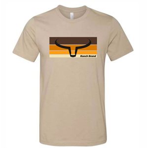 RANCH BRAND T-SHIRT MEN 70'S TAN 