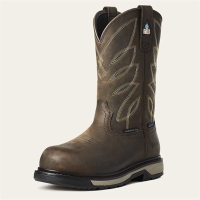 BOTTES DE TRAVAIL ARIAT FEMME RIVETER H2O BRUNE 5.5B