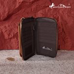 MONTANA WEST CELL / WALLET FEATHER COLLECTION LIGHT BROWN