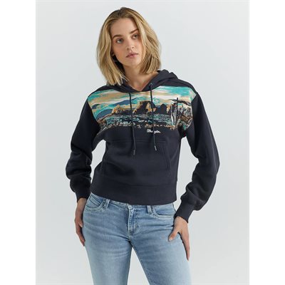 WRANGLER HOODIE LADY DESERT NAVY XSMALL