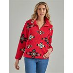 CHANDAIL EN SHERPA WRANGLER FEMME AZTEC ROUGE GR.L