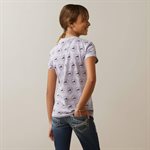 ARIAT YOUTH T-SHIRT SO LOVE LILAC / BLACK UNISEX SMALL