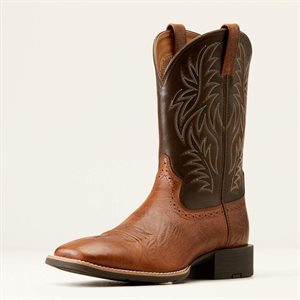 WESTERN MEN ARIAT BOOTS SPORT WESTERN WIDE SQUARE TOE 