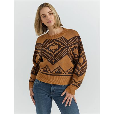 WRANGLER SWEATER LADY AZTEC BROWN / ROSS SMALL