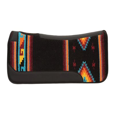 WEAVER SADDLE PAD PONEY BLACK / ORANGE / BLUE 23X24"