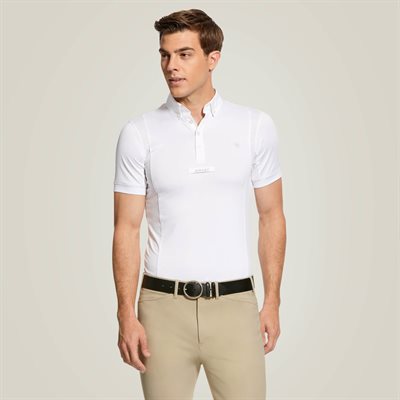 POLO ARIAT HOMME TEK SS SHOW SHIRT BLANC GR.XLARGE