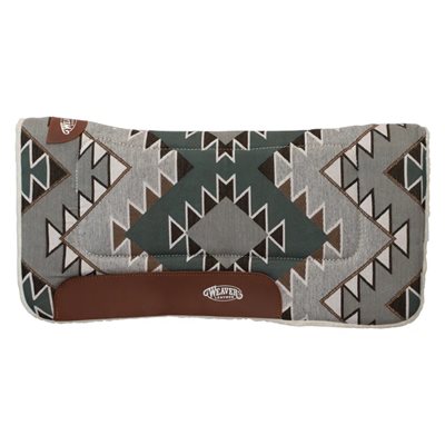 WEAVER WESTERN SADDLE PAD ALL AROUND GREEN / GRAY 30X30