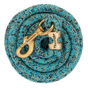 POLY LEAD ROPE TURQUOISE / BROWN / TAN