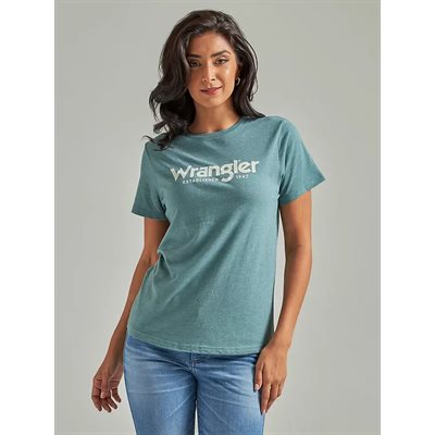 WRANGLER T-SHIRT WOMEN GREEN 1947 XLARGE