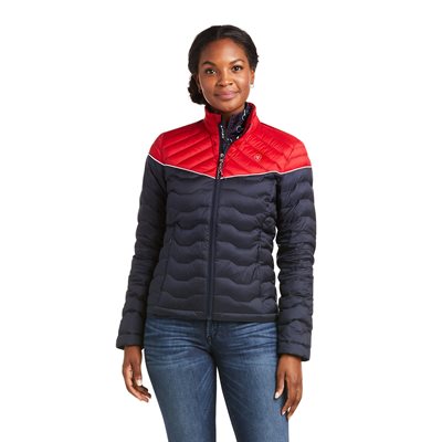 MANTEAU ARIAT JACKET TEAM COLORBLOCK ROUGE / NAVY / LOGO BLANC XS