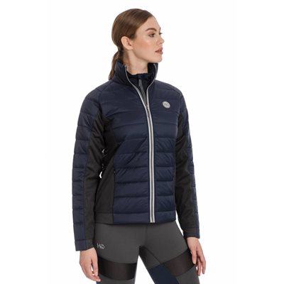 MANTEAU MI-SAISON HYBRIDE HORSEWARE MATELASSE NAVY / GRIS GR.S