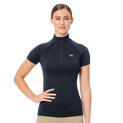 AVEEN HALF ZIP TECH TOP HORSEWARE NAVY XSMALL