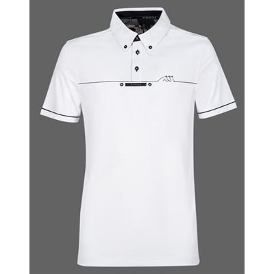 CHEMISE DE COMPÉTITON POUR HOMME EQUILINE LINDEN BLANCHE SMALL