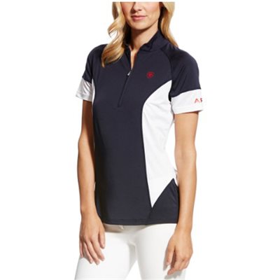 ARIAT JERSEY CAMBRIA 1 / 4 BASELAYER NAVY / WHITE / RED XSMALL