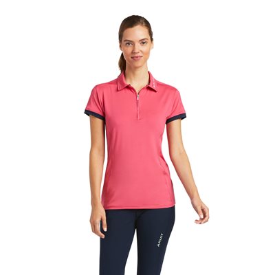 CHANDAIL ARIAT POLO BANDERA SS 1 / 4 ZIP PARTY PUNCH MEDIUM