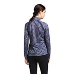 WOMENS ARIAT SUNSTOPPER 2.0 1 / 4 ZIP CHARCOAL BIT PRINT XLARGE