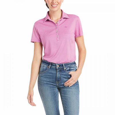 ARIAT TALENT POLO HEATHER (PINK) SMALL