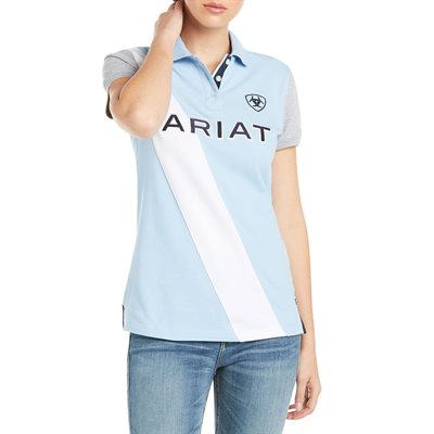 ARIAT TARYN SS POLO BLUE BELL (BLUE / WHITE / GREY) SMALL