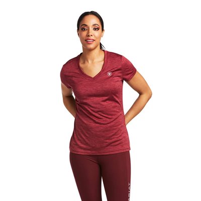 WOMENS ARIAT LAGUNA SS BASELAYER ZINFANDEL XSMALL