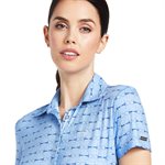 CHANDAIL ARIAT MOTIF POLO SS FULL CHEEK PRINT / BLEU PALE LARGE