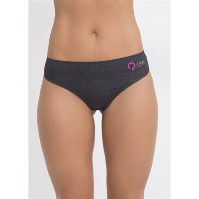 Q-LINN THONG PANTIES ANTHRACITE SZ.MEDIUM