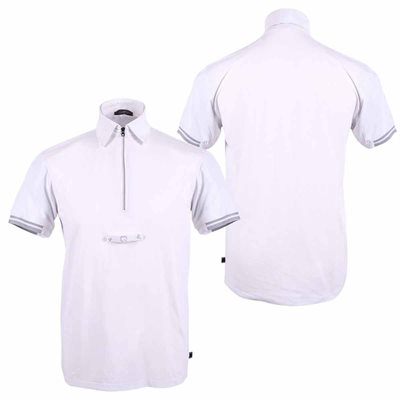 QHP WHITE COMPETITION SHIRT SHORT SLEEVES MARK JUNIOR 12