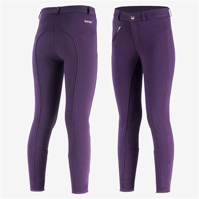 HORZE ACTIVE SILICONE BREECHES CHILDREN GRIP FS PURPLE GR. XXS