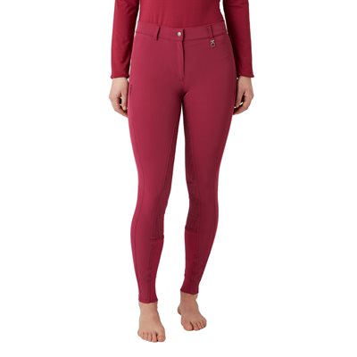 HORZE MILA WOMENS HIGH RISE BREECHES FULL SEAT DARK PINK 22