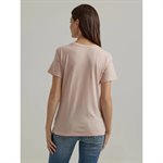 WRANGLER WOMAN T SHIRT LIVE FREE 1947 DUSTY ROSE XSMALL