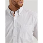 CHEMISE WRANGLER HOMME MANCHE COURTE BLANC IMPRIMÉ GR.XL