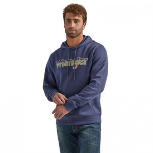 WRANGLER MEN HOODIE STRIPED KABEL BLUE