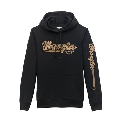 HOODIE WRANGLER HOMME WESTERN DENIM NOIR / BEIGE SMALL