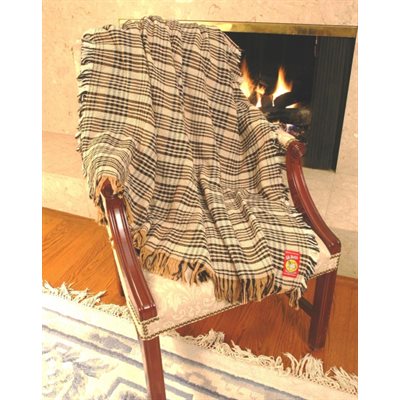 BAKER -AFGHAN PLAID 50X70'' 100%COTTON