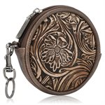 PORTE-MONNAIE EN CUIR FLORAL BAG CHARM CAFÉ DE WRANGLER