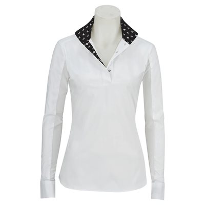 R.J. CLASSICS REBECCA SHOW SHIRT WITH BLACK COLLAR XXSMALL