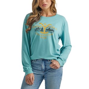 CHANDAIL WRANGLER / YELLOWSTONE FEMME BLEU / LOGO JAUNE