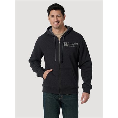 WRANGLER MENS GRAPHIC ZIP HOODIE GREY SZ:XLARGE