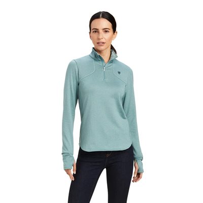 CHANDAIL ARIAT 1 / 4 ZIP GRIDWORK MENTHE GR:MEDIUM