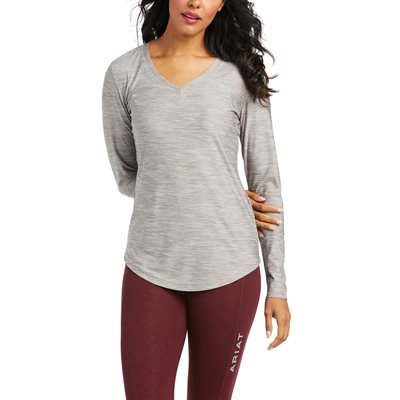 ARIAT LAGUNA T-SHIRT LS TOP WOMEN HEATHER GREY GR:MEDIUM