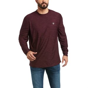 CHANDAIL ARIAT HOMME CHARGER LOGO ML MALBEC HEATHER