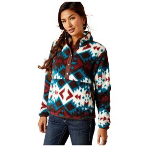 ARIAT BERBER SNAP FRONT SWEATSHIRT WOMEN'S PLAINSVIEW PRINT XS