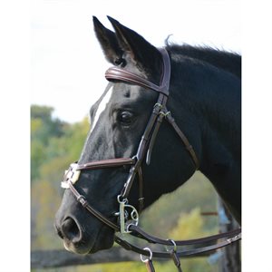 HDR PRO STRESS FREE FANCY STITCH FIGURE 8 BRIDLE BROWN 