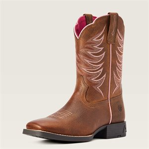 BOTTES ARIAT FILLE FIRECATCHER ROWDY BRUN / ROSE 