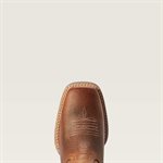 YOUTH ARIAT COWBOY BOOTS FIRECATCHER ROWDY BROWN / PINK