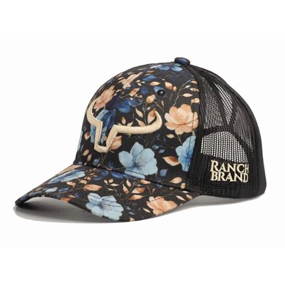 CASQUETTE RANCH BRAND PONYTAIL FLEUR 24 LOGO GOLD