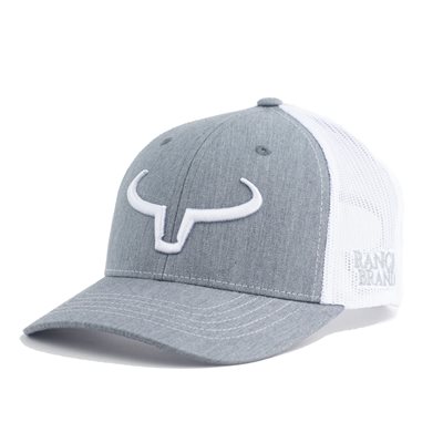 CASQUETTE RANCH BRAND GRIS MESH BLANC LOGO BLANC ENFANT