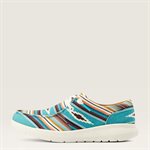 ARIAT MOCCASSINS WOMEN HILO WITH LACE TURQUOISE SERAPE SZ.8