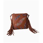 MONTANA WEST CONCEALED CARRY PURSE FEATHER COLLECTION BROWN